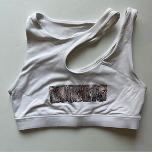 Forever 21 Denver Nuggets White Multi Strap Sports Bra